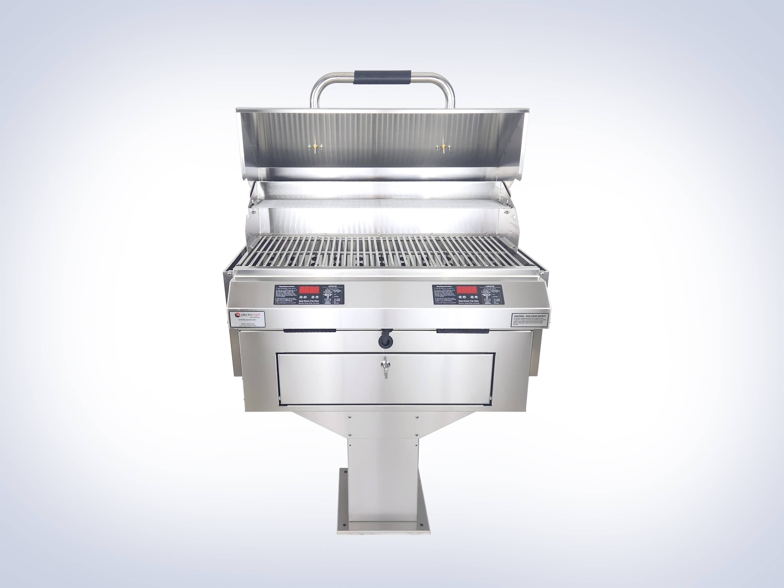 Ruby 32 Dual Pedestal-Base Outdoor Electric Grill - ElectriChef |  Flameless Outdoor Grill